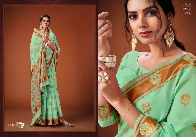 Aura Dorai Vol 9 Ethnic Wear Wholesale Cotton Saree Catalog